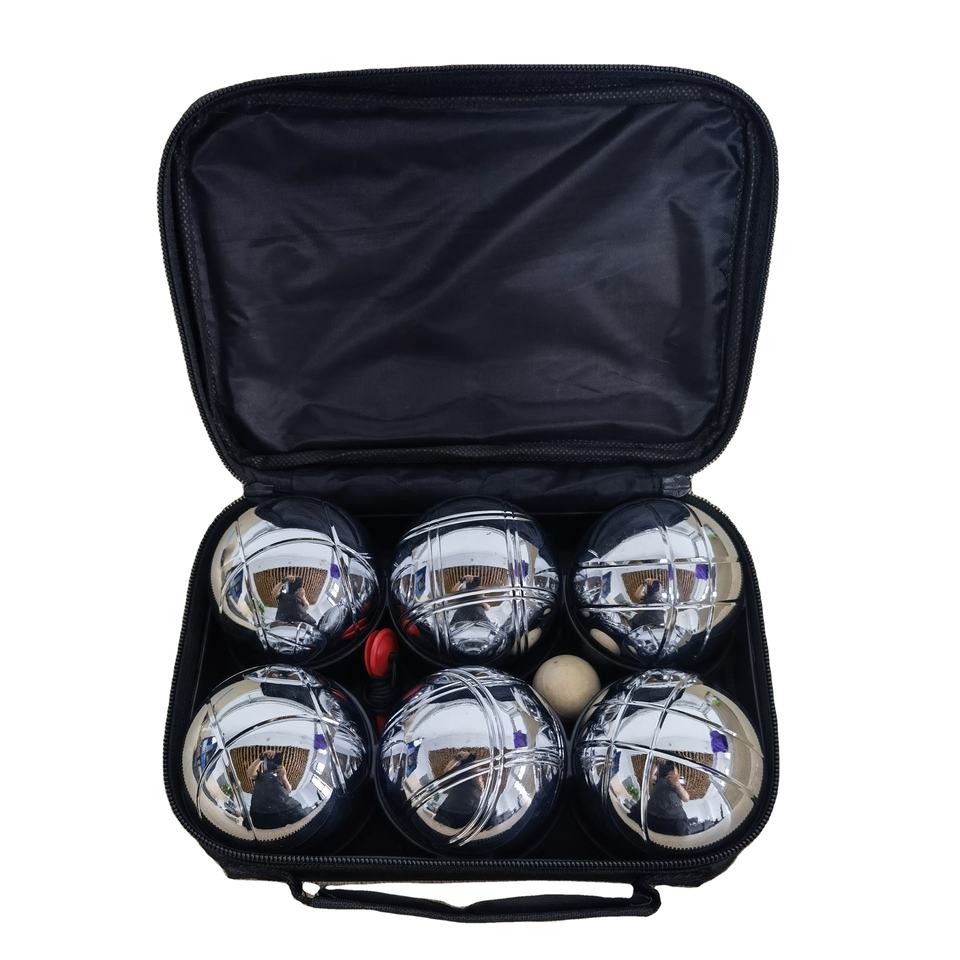 New Hot Sale High Quality Petanque Boules Ball 6 Sets Nylon Bag Outdoor Exercise Steel Pc Material Custom Logo Cn Plug Type