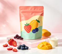 Sachet pour fruits secs imprimé en héliogravure, personnalisé, refermable, avec fermeture auto-adhésive, résistant à l'humidité, de qualité alimentaire, pour snacks