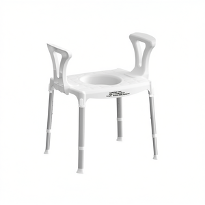 Silla Cómoda con Reposabrazos Blanca 3.51 Kg 42 Cm Ancho 56 Cm Largo Equipo de Seguridad para Baño - Product Image 2