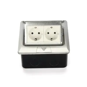 EU Pop-up Aluminum Alloy Floor Socket Outlet Box/Schuko floor socket