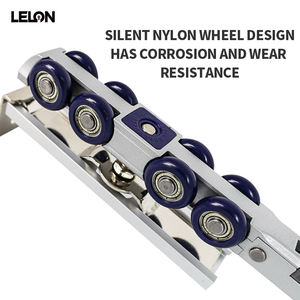 Sistem rol gantung Buffered tugas berat, pintu geser dua arah senyap Buffering roda gantung peredam jejak katrol - Product Image 4