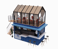 Maison prédécoupée en famille, petite boutique d'école de luxe, installation rapide, café