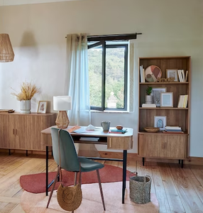 Estantería de madera de <span class=keywords><strong>4</strong></span> <span class=keywords><strong>niveles</strong></span> de diseño simple moderno 2 puertas deslizantes Librería para habitación de oficina - Product Image 2