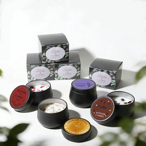 Vela Aromática de Soya LANJO en Lata de Metal, con Flores Secas Naturales de Lavanda, Aroma Curativo, Ecológica, Decoración para el Hogar, Regalo para Fiestas y Pascua - Product Image 3