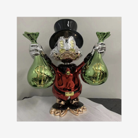 Statue décorative en forme de canard porte-monnaie, faite à la main et personnalisée, style Pop Art, sculpture moderne en résine pour la décoration intérieure, vente en gros