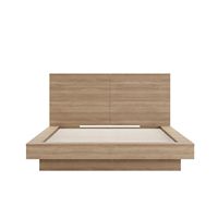 Cama de Panel Personalizada para Hotel, Estilo Minimalista, Diseño de Plataforma de Madera Contrachapada Resistente
