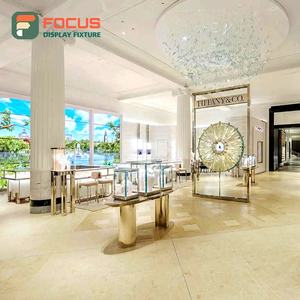 Vitrine de présentation de bijoux en bois de luxe avec éclairage LED, design moderne haut de gamme pour boutique de bijoux - Product Image 5