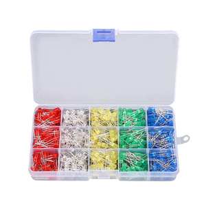 Diodo LED Jiatewei de 5 mm, 500 unidades, rojo, amarillo, azul, verde, blanco, F5, diodo emisor de luz de orificio pasante para reparación de electrónica - Product Image 5