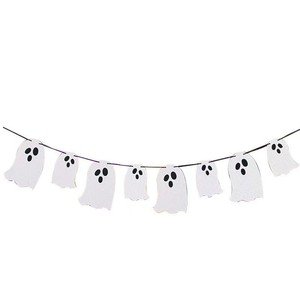 Bandera de Fantasma Blanca Personalizada Directo de Fábrica para Decoración de <span class=keywords><strong>Fiesta</strong></span> de Halloween, Bandera de Fantasma para el Día de Todos los Santos - Product Image 5