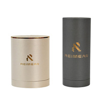 Goldene Heißpräge-Röhrenbox mit Maßgefertigtem EVA-Samt-Einsatz für Kerzen Kosmetikdosen Kundenspezifische Runde Zylinder-Geschenkbox