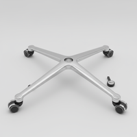 Base de chaise pivotante de bureau en alliage d'aluminium robuste de style moderne en forme de X pour la maison, le bureau, l'hôpital, la chambre, le salon et l'hôtel
