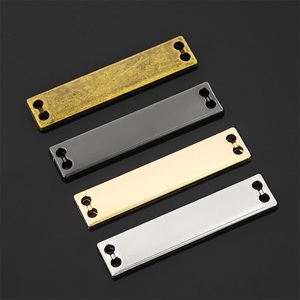 Placa de identificación metálica rectangular lisa y en blanco, etiqueta metálica con logotipo láser, etiqueta metálica personalizada para bolso, etiqueta metálica con logotipo para hiyab, abaya, bufanda, zapatos - Product Image 4