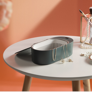 Nettoyeur ultrasonique électrique mini portable sans fil pour bijoux et prothèses dentaires avec minuterie numérique, capacité de 400 ml - Product Image 1