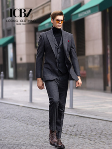 <span class=keywords><strong>Completo</strong></span> da <span class=keywords><strong>Uomo</strong></span> Elegante Nero Slim Fit di Alta Qualità con Abbottonatura Nera per Matrimonio e Occasioni Casual - Vendita all'Ingrosso - Product Image 4