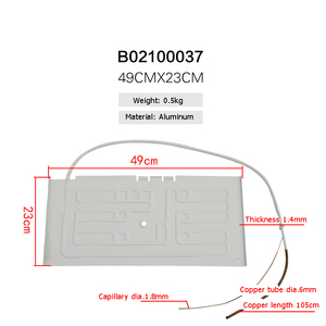 B02100036 36X23cm Refrigerador Mini Evaporador plano Roll Bond Plate para refrigerador para congelador con capilar - Product Image 3