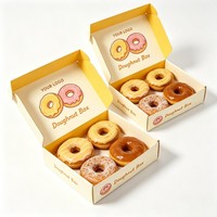 Caja Biodegradable para Donuts, en Oferta, de Cartón Resistente a la Grasa, Ecológica, Personalizable, para Pasteles y Alimentos