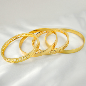 Großhandel Modische Arabische Charm-Armband-Sets mit Große-Mauer-Muster Muslimisches Allah <span class=keywords><strong>Gold</strong></span>-Armband 18k - Product Image 1