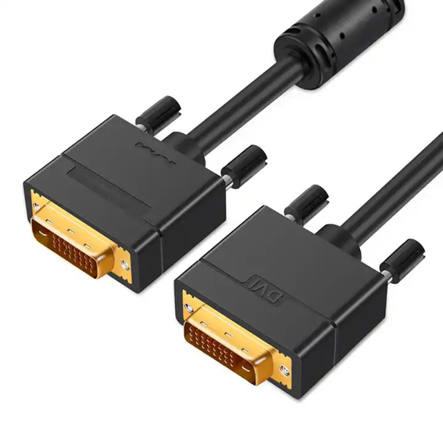 Wholesale DVI to DVI-D 24+1Compatible with 24+5  Dual Link Nylon Braid Cable Male to Male Cord for Gaming DVD Laptops Video