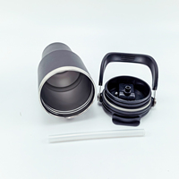 Gobelet de voyage isotherme personnalisé en acier inoxydable 20oz/30oz avec paille pour le sport