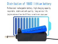 Microphone de conférence numérique sans fil professionnel rechargeable en plastique avec suppression du bruit pour le chant et le karaoké