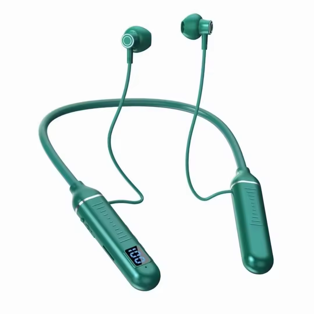 2024 Sports in Ear Earphone Tws Earbuds Led Display Neckband Headphones Microphone Tf Card Wireless Handsfree