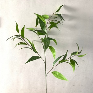 LO-1276 <span class=keywords><strong>Tige</strong></span> de verdure artificielle imprimée en 3D, Lys et <span class=keywords><strong>Bambou</strong></span>, 100 cm, Feuilles de Dracaena Reflexa artificielles pour Mariage et Aménagement Commercial - Product Image 2