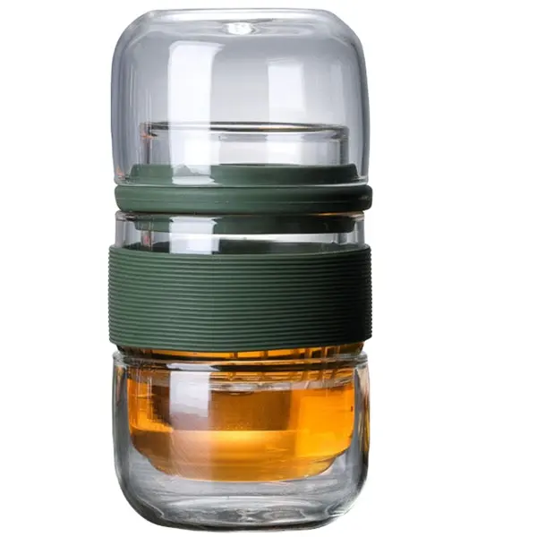 New product Portable Elegant Bososilicate Glass Teapot Travel Office Tea Pot Set with bag