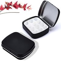 Boîte en Fer Portable pour Palette de Peinture Aquarelles Vides avec 12/24/36 Alvéoles Mini Pots de Mélange