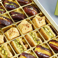 Grüne Geschenk box Leere individuell bedruckte Baklava-Gebäck verpackung Schokoladen-Dessert boxen