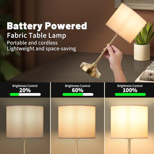 Lámpara de Mesa LED de Tela con Altura Ajustable de 30-40 cm, Bombilla de 3000-6000 K, Pantalla de Terciopelo para Decoración de Restaurantes y Bodas - Product Image 3