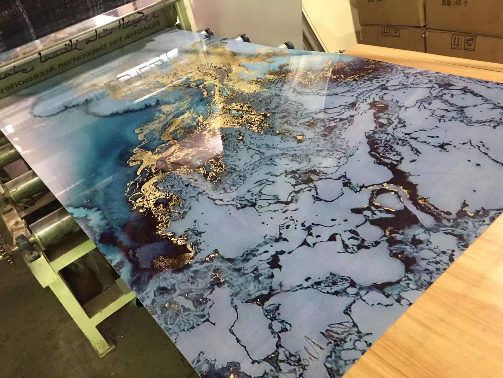 High Glossy PVC Marble Sheet 1220x2900mm Plastic Flexible Wall Decorative Board