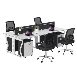 Design moderno Executive scrivania da ufficio con personalizzabile divisorio schermo semplicistico <span class=keywords><strong>4</strong></span> posti mobili da ufficio - Product Image 1