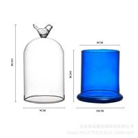 Vente en gros de couvercles en verre d'aromathérapie Tasse à bougies en verre avec huile essentielle Verres en pierre d'encens Bougeoir