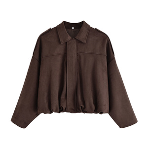 TAOPO&ZA Mode Automne 2025 Nouvelle Veste Pilote <span class=keywords><strong>Femme</strong></span> à Revers Style Europé<span class=keywords><strong>en</strong></span> et Américain Manches Longues 4344655 - Product Image 1