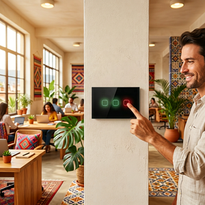 CNSKOU 1000W New Design CE CB Australian US Standard Home 3 Gang 1 Way Tempered Glass Panel <strong>Light</strong> Touch Wall Switches <strong>Sockets</strong> - Product Image 1