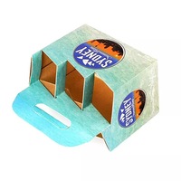 Boîte à emporter portable Porte-gobelets en papier pour café Porte-gobelets à 6 compartiments Plateau porte-gobelets en papier pour café