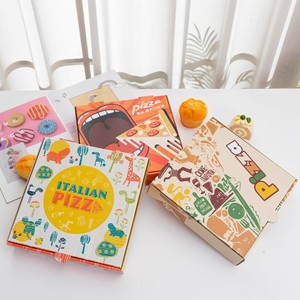 Tùy chỉnh thương mại takeout bao bì dùng một lần bánh pizza hộp cho 6/7/<span class=keywords><strong>8</strong></span>/9/10/11/12-inch Pizza - Product Image 2