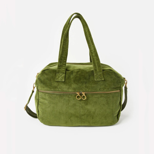 Sac fourre-tout en velours côtelé vert, sac à bandoulière, sac à main pour femme, grande capacité, sac de voyage et de sport pour l'extérieur, vente en gros - Product Image 2