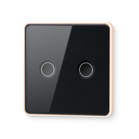Interrupteur de Lumière Tactile Concave UE UK 1/2/3/4 Gang pour Tuya Smart Life Control Télécommande Sans Fil Wifi Smart Switch Courant Max