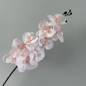 Vente en gros de longues tiges d'orchidées artificielles Phalaenopsis papillon orchidée fleur <span class=keywords><strong>fleurs</strong></span> décoratives pour la maison - Product Image 2