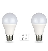 Ampoule crépusculaire CE RoHS Nouvelle norme ERP 5W 7W 9W 12W Ampoule LED A60 avec capteur crépusculaire jour/nuit et culot E27