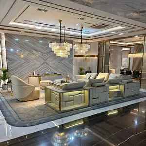Maison de luxe italienne Post Modern Large Flat House <span class=keywords><strong>Babylon</strong></span> Corner Set en cuir véritable Éponge Remplissage Visionnaire Canapé Salon - Product Image 1