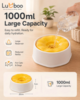 Bouteille d'eau flottante anti-déversement en plastique pour animaux de compagnie (chats et chiens) 1000 ml – Portable, sans mouillage des poils, anti-étouffement