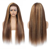 Perruques naturelles abordables en cheveux humains vietnamiens bruts, style Yaki Kinky Straight, avec dentelle frontale 13x4 HD et cuticules alignées