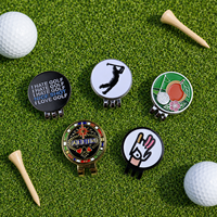Clip de chapeau de golf magnétique en alliage inoxydable, robuste et de fabrication solide, avec motif de pièces de monnaie et accessoires de marquage