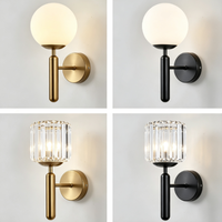 Applique Murale en Cristal Nordique Moderne Minimaliste Personnalisée, Luminaire de Coiffeuse pour Chambre à Coucher, Miroir de Maquillage et Armoire à Miroir, Hôtel