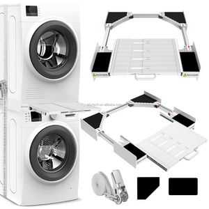 Kit de Apilamiento para Lavadora y Secadora 2025, Kit de Apilamiento Universal con Placa Deslizante Extraíble, Kit de Apilamiento Ajustable con Correa de Trinquete - Product Image 1
