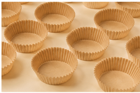 Gobelets en papier à pâtisserie YuanTong en pulpe de bois naturelle, résistants aux hautes températures, avec doublure en PET, 2 tailles (28x16/36x25mm), kit de 300 pour mini-muffins