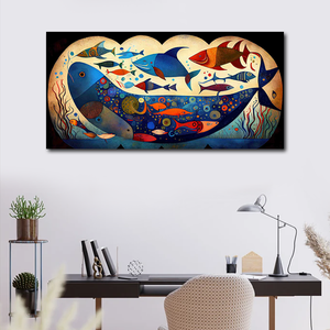 Gros Mer Nature Fond Poissons Conception Sous-Marine Créatures Abstraites Pour La Décoration De La Maison - Product Image 3