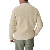 Cardigan en maille mélangée cachemire pour homme, personnalisé, style chic urbain, décontracté, pour rendez-vous, tissu doux et luxueux, vente en gros